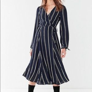 Urban Outfitters navy wrap dress
